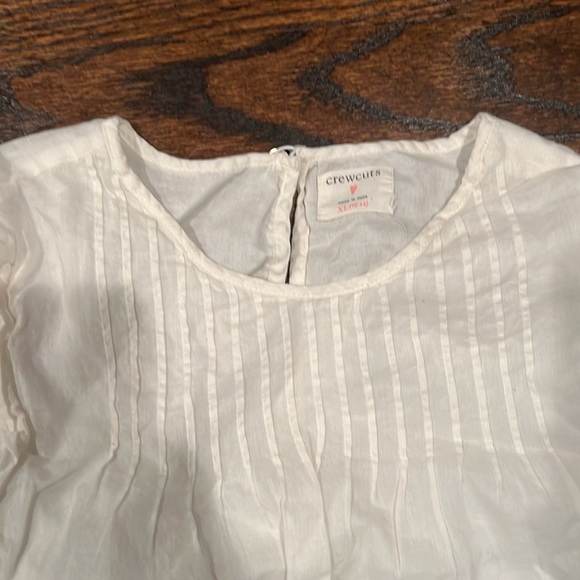 Crewcuts Pintuck Peasant Style Girls Blouse Size XL 12/14 - Picture 2 of 5